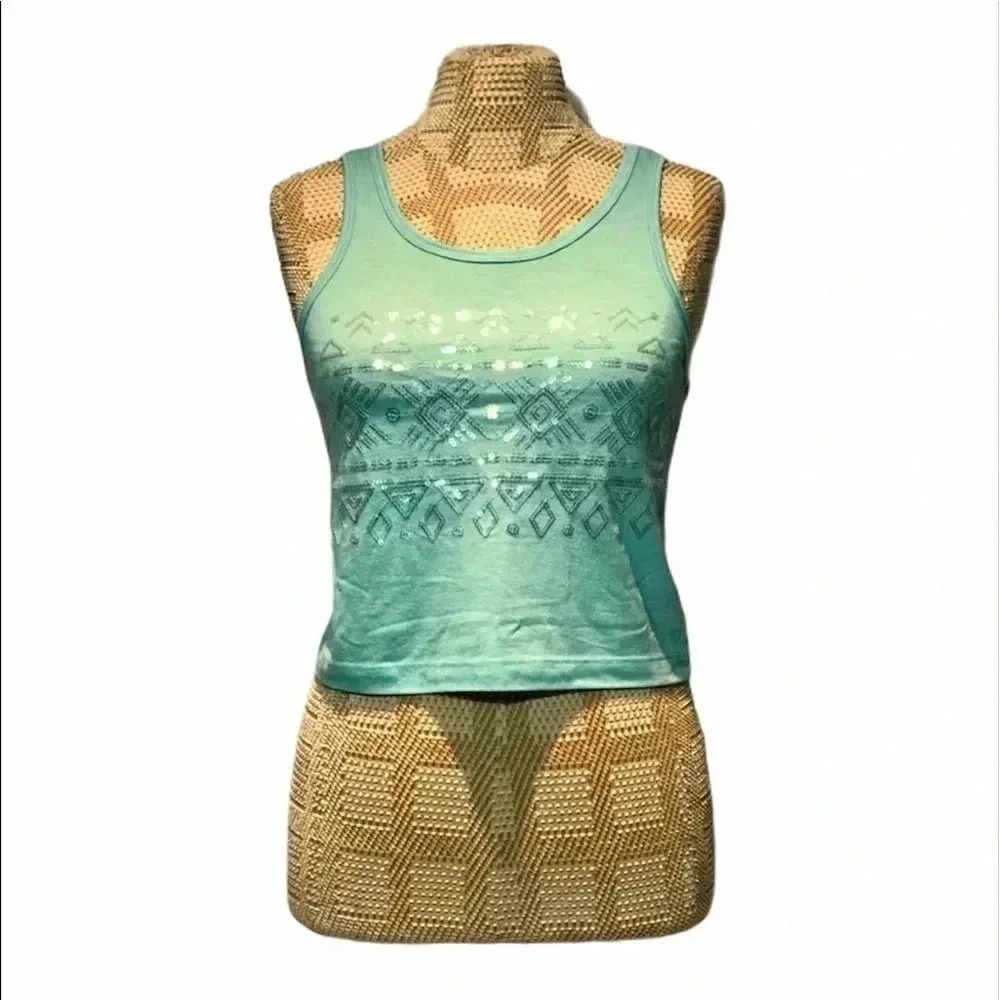 Crop  Top Tank Blue Size XS